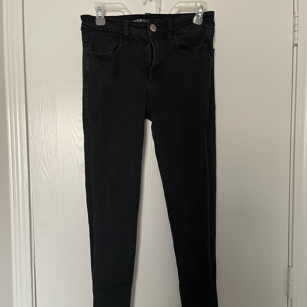 AMERICAN EAGLE | Black Hi-rise Jeggings